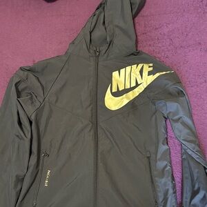 Nike Black Jacket with Gold Logo